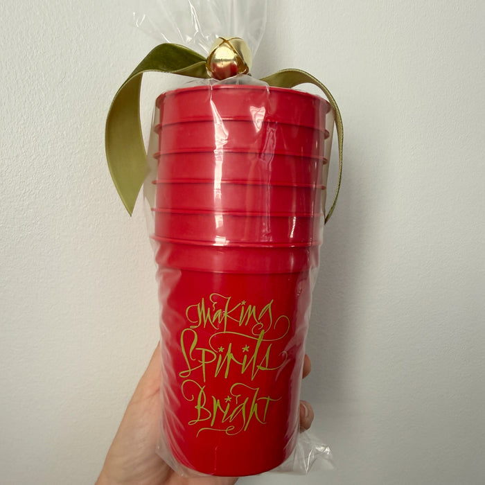 Making Spirits Bright Stadium Cups - Red