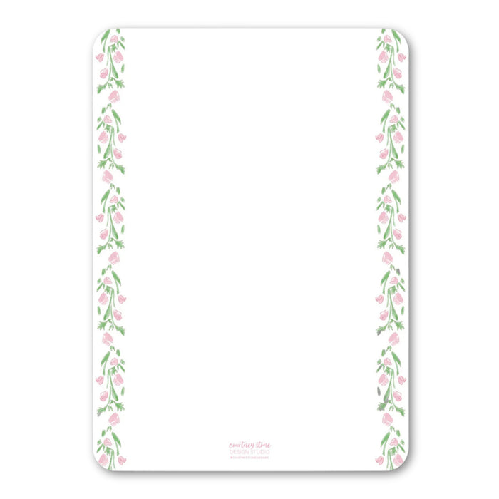 Pink Flower Bow Shower Invitations