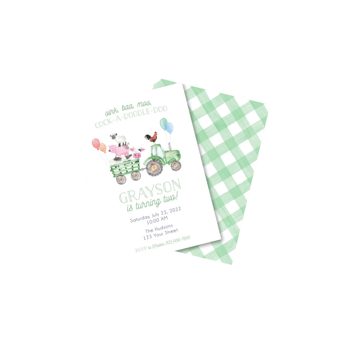 Farm Birthday Invitations