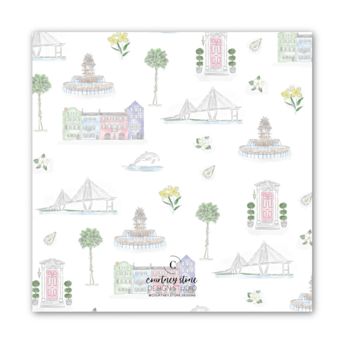 Charleston Toile Color Calling Card