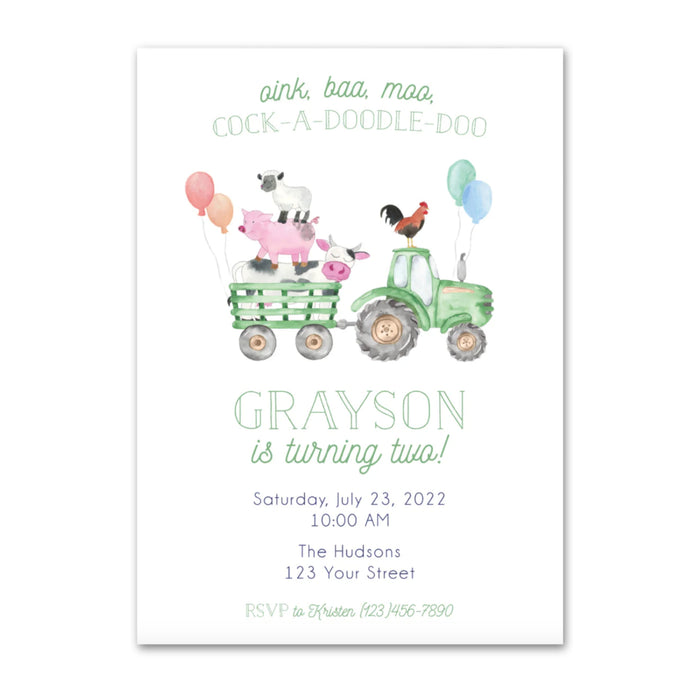 Farm Birthday Invitations