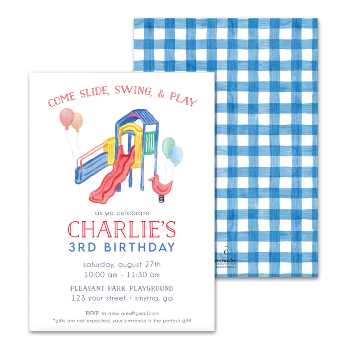 Playground Birthday Invitations