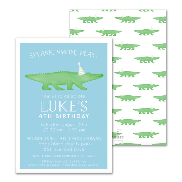 Alligator Birthday Invitations