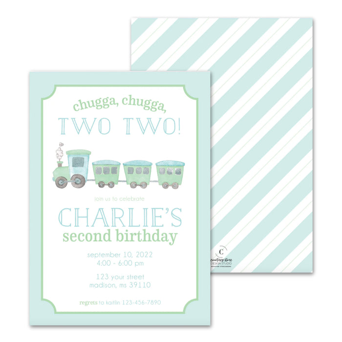 Train Birthday Invitations