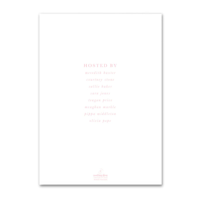 Pink Carriage Shower Invitations