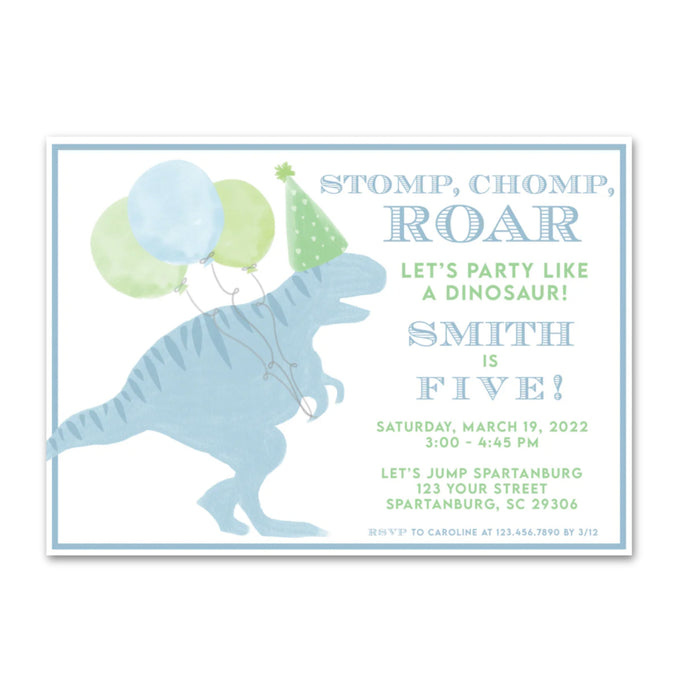 Dinosaur Birthday Invitations