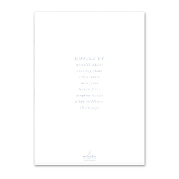 Blue Carriage Shower Invitations