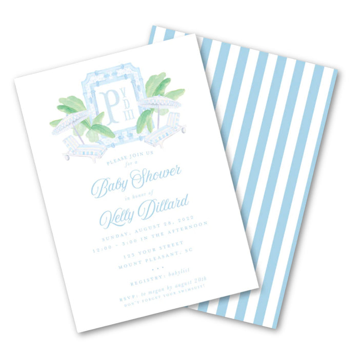 Cabana Shower Invitations