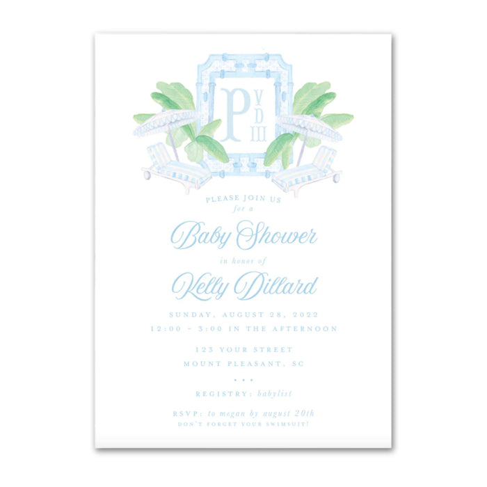 Cabana Shower Invitations