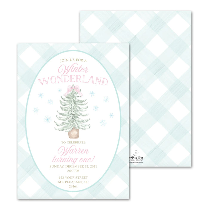 Winter Wonderland Birthday Invitations