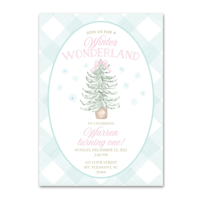 Winter Wonderland Birthday Invitations