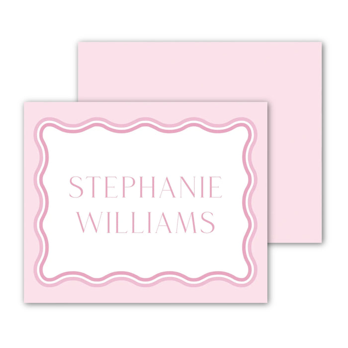 Pink Ombre Wave Calling Card