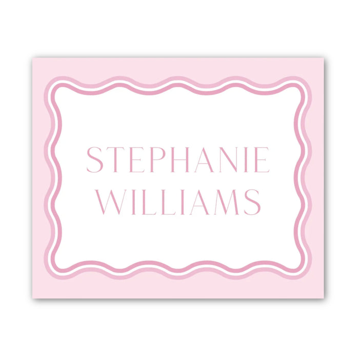 Pink Ombre Wave Calling Card