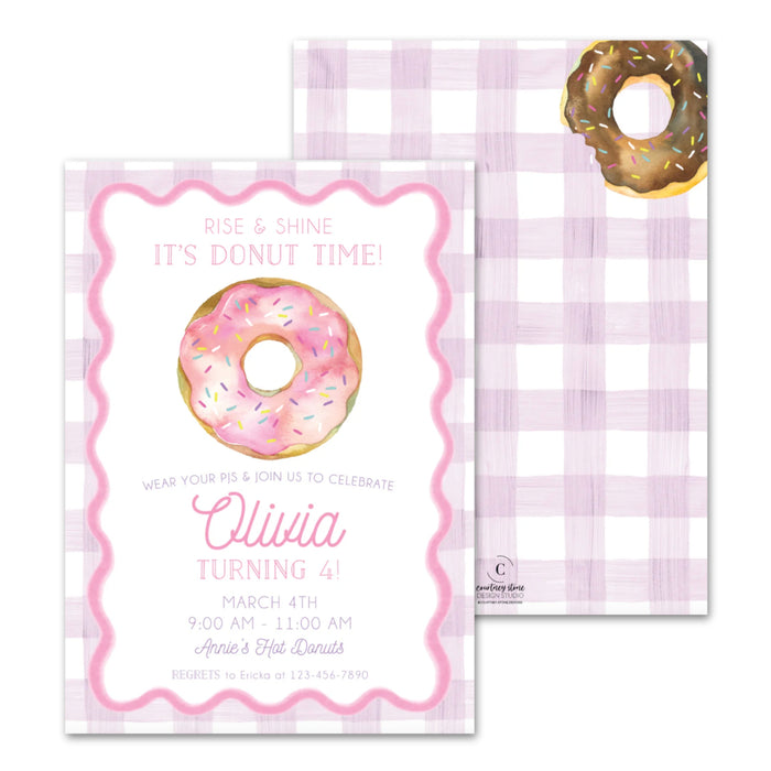 Donut Birthday Invitations