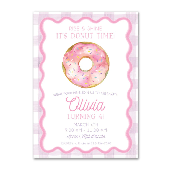 Donut Birthday Invitations