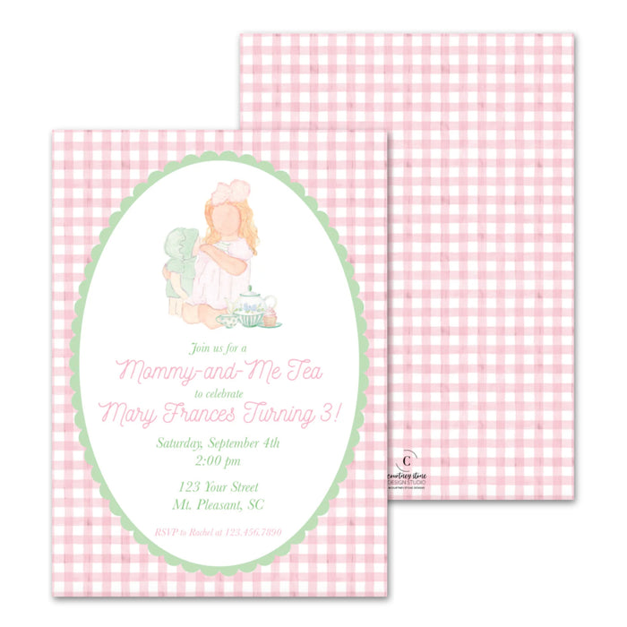 Mommy & Me Tea Birthday Invitations