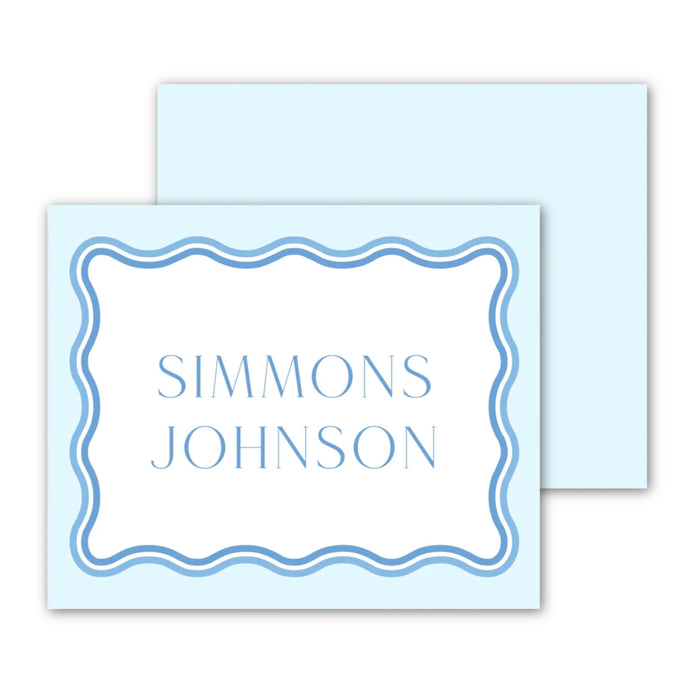 Blue Ombre Wave Calling Card