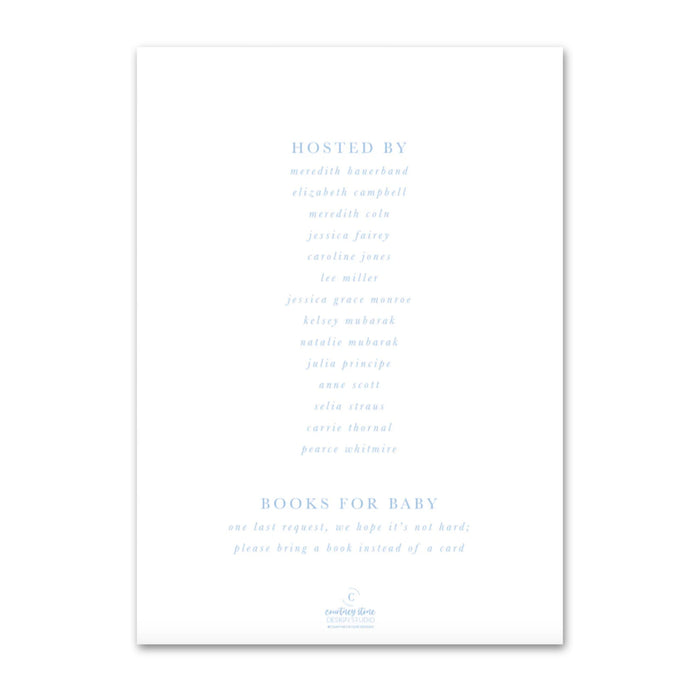 Oh Boy! Scallop Border Shower Invitations