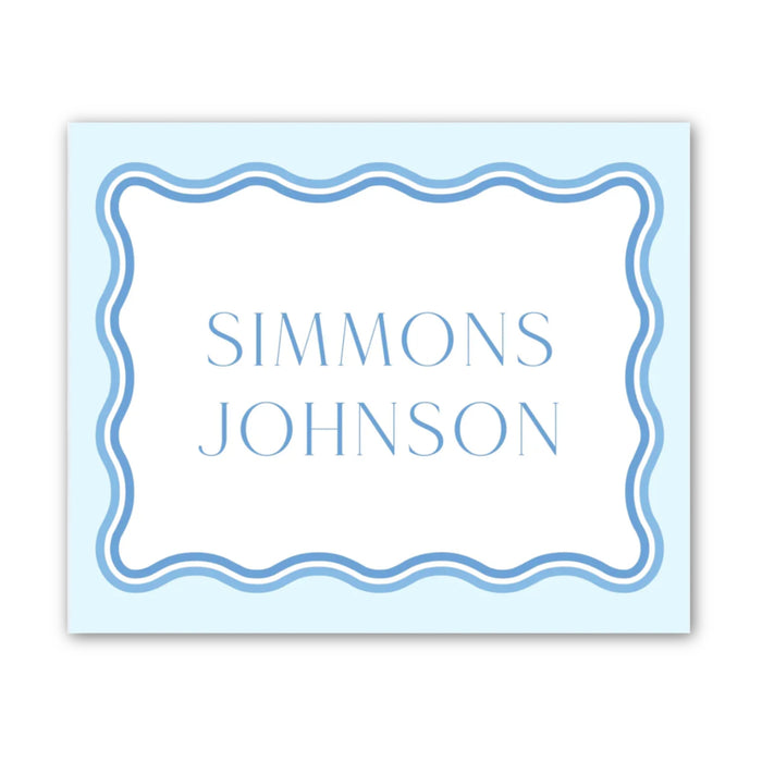 Blue Ombre Wave Calling Card