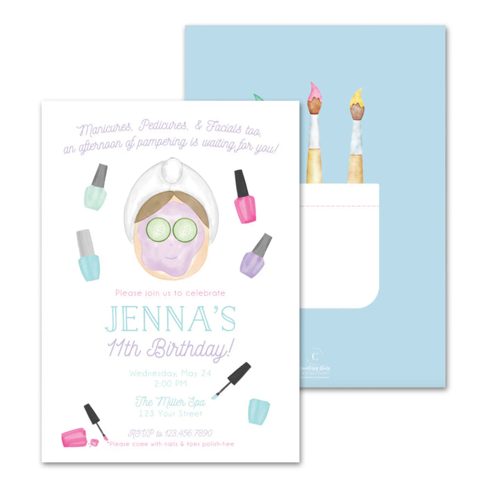 Art Party Birthday Invitations