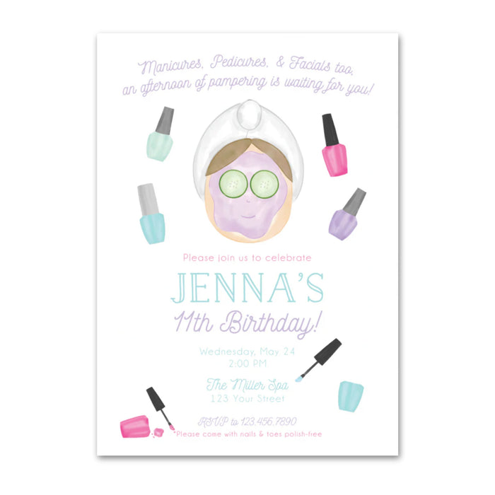 Art Party Birthday Invitations