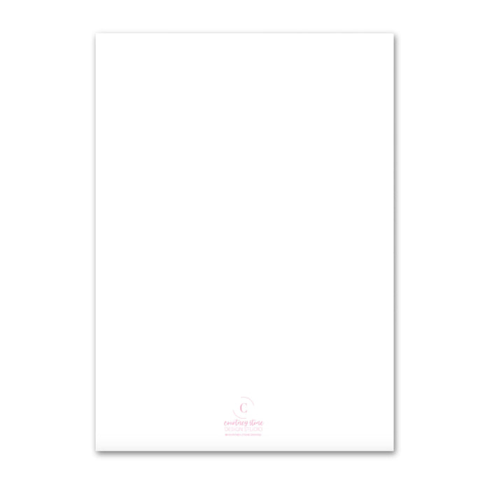 Monogram Cross Baptism Invitations - Pink