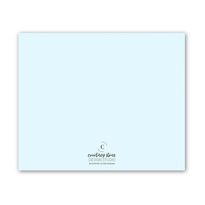 Blue Ombre Wave Calling Card