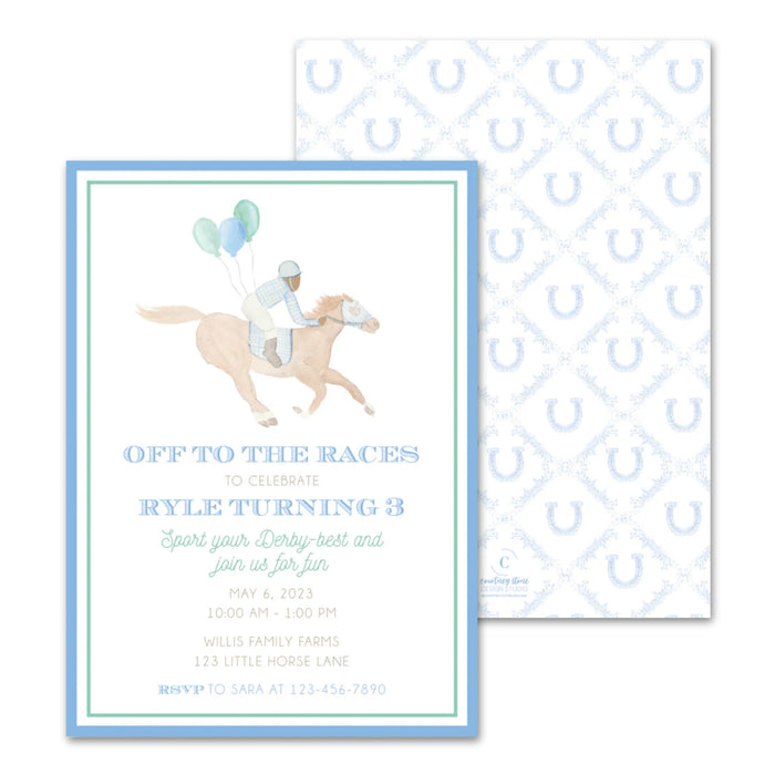 Derby Birthday Invitations