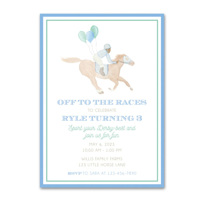 Derby Birthday Invitations