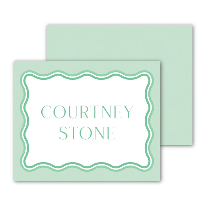 Green Ombre Wave Calling Card