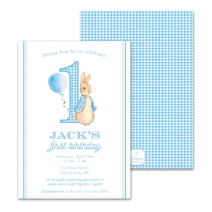Peter Rabbit Birthday Invitations