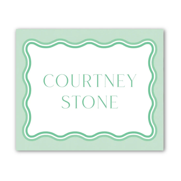 Green Ombre Wave Calling Card