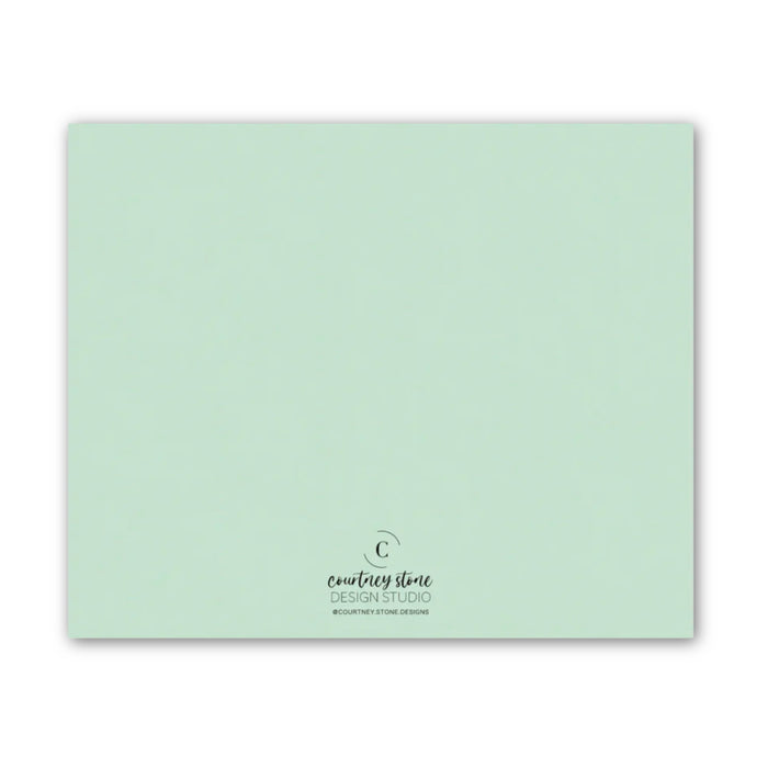 Green Ombre Wave Calling Card