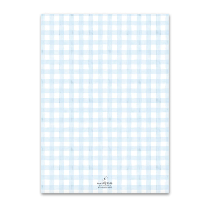 Blue Cross Crest Baptism Invitations