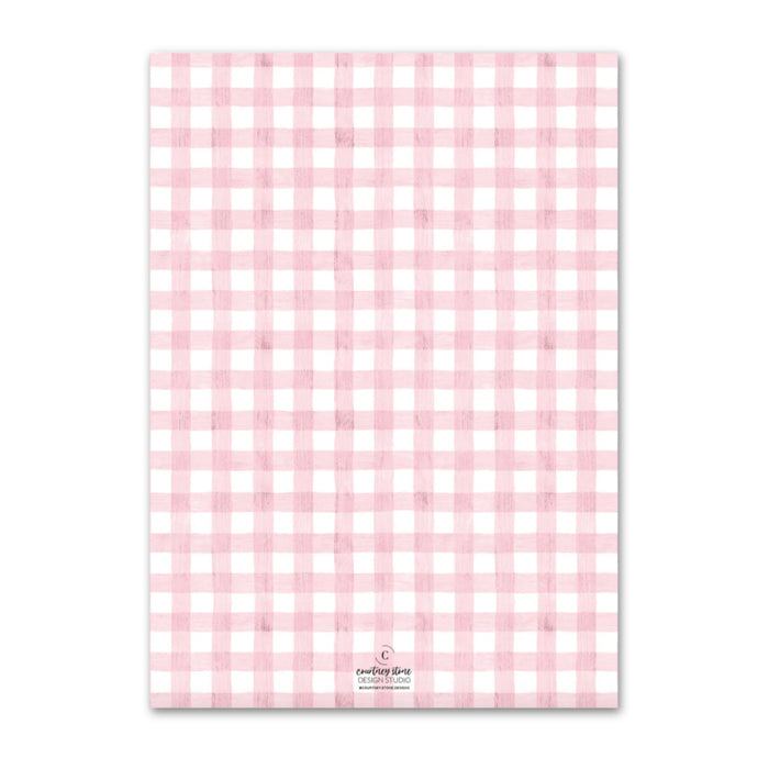 Pink Bow Crest Baptism Invitations