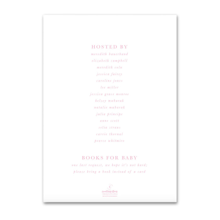 Oh Baby Girl! Scallop Border Shower Invitations