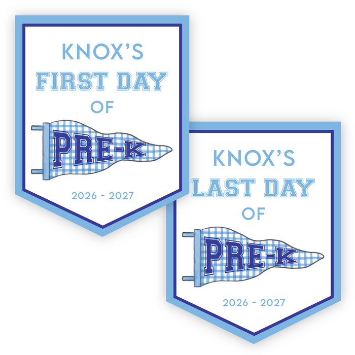 Back To School Sign - Blue Pendant