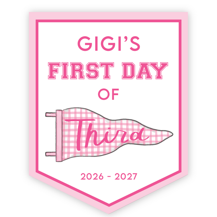 Back To School Sign - Pink