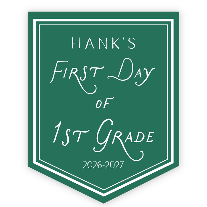 Back To School Sign - Whimsical Script - Choose Your Color