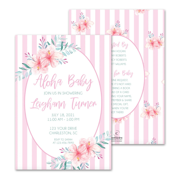 Aloha Baby Shower Invitations