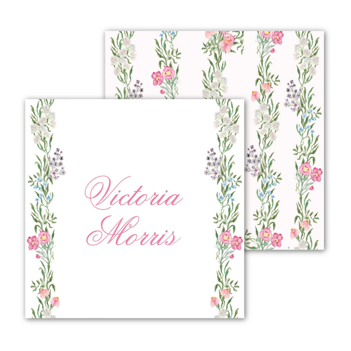Spring Floral Vine Calling Card