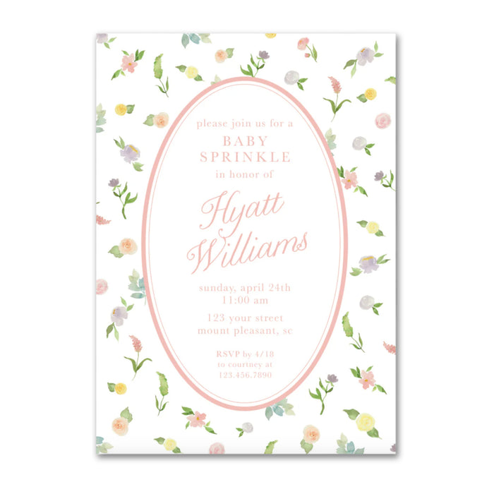 Watercolor Floral Shower Invitations