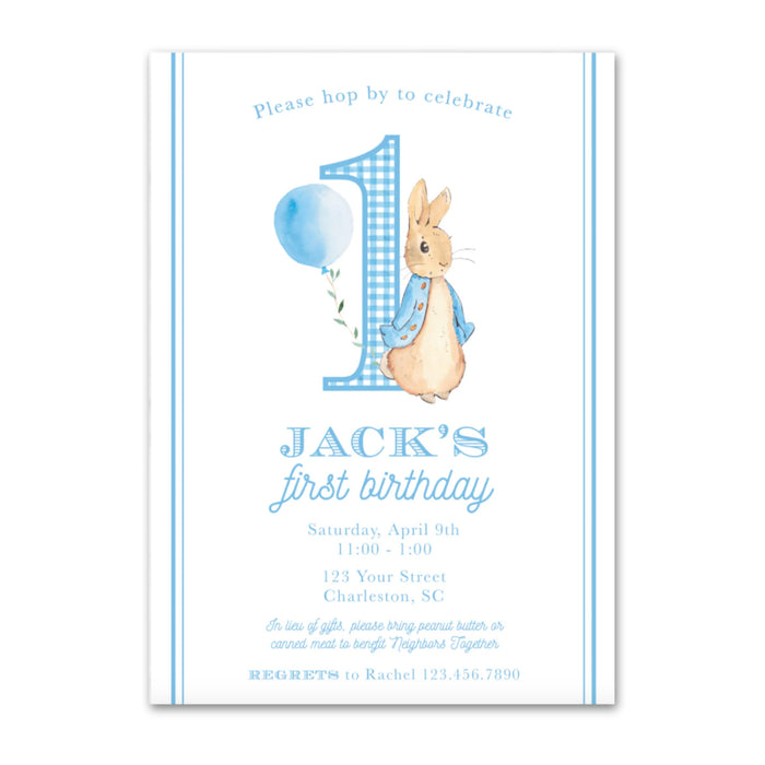 Peter Rabbit Birthday Invitations