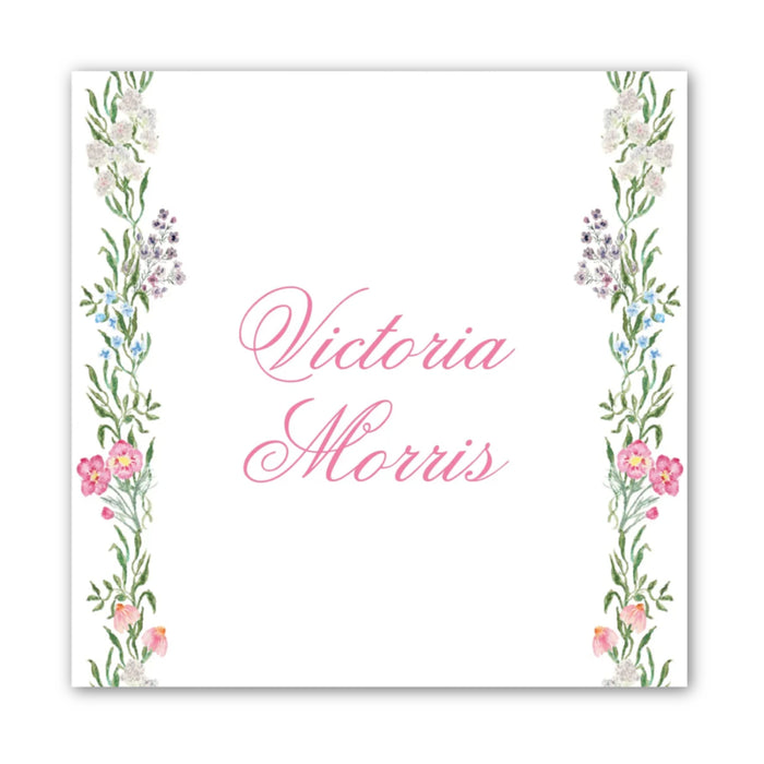 Spring Floral Vine Calling Card