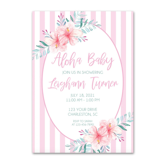 Aloha Baby Shower Invitations