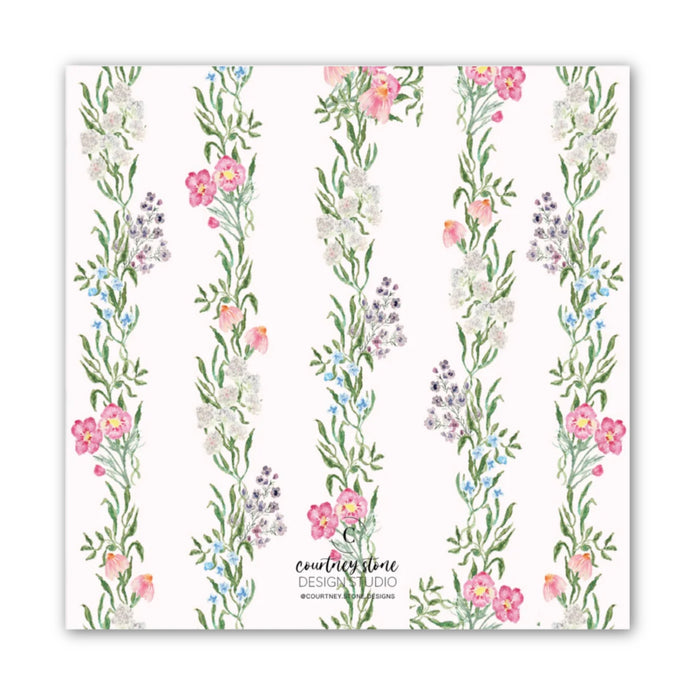 Spring Floral Vine Calling Card