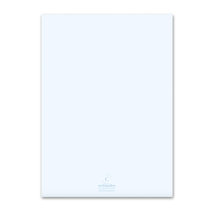 Classic Blue Baptism Invitations