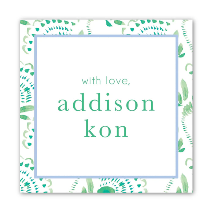 Emerald Floral Watercolor Calling Card