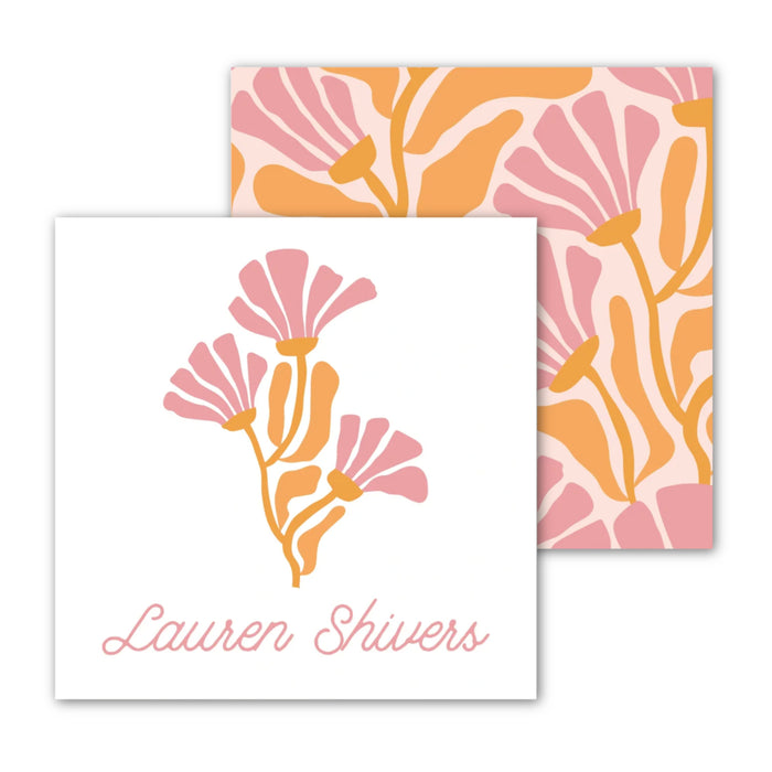 Caroline Abstract Floral Calling Card