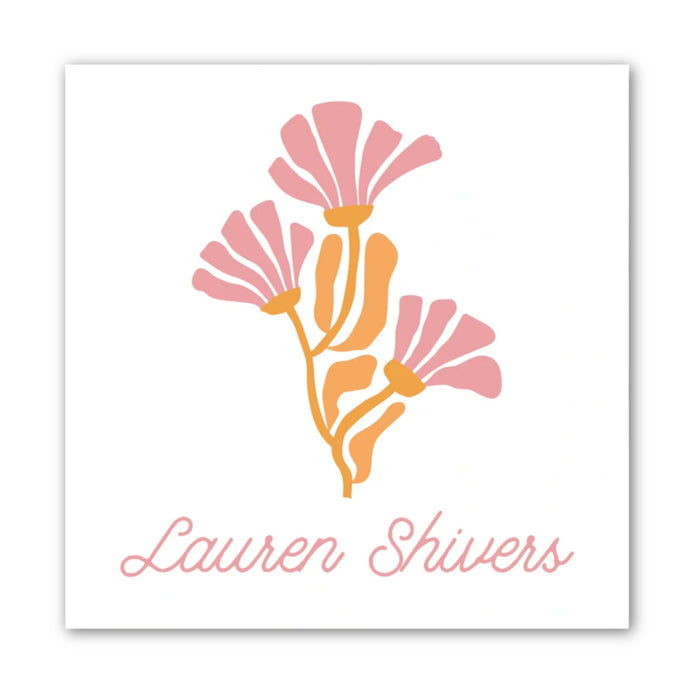 Caroline Abstract Floral Calling Card